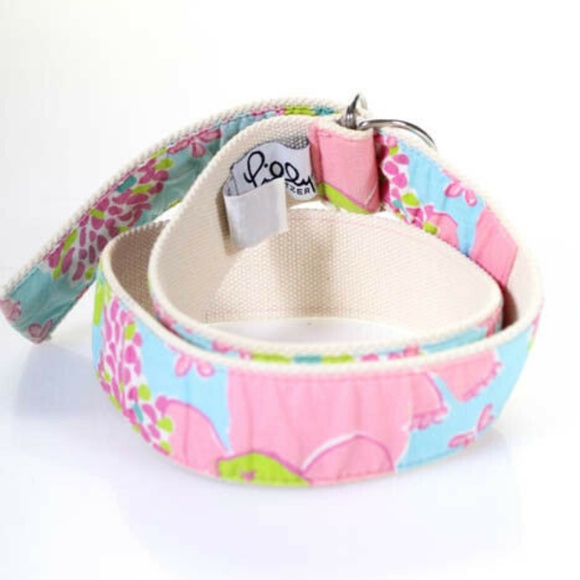 Lilly Pulitzer Blue Cotton Floral design Belt sm